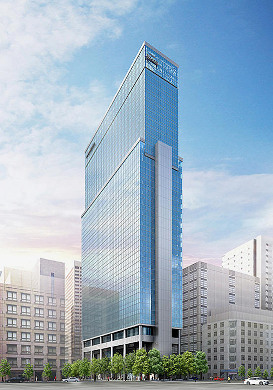 品川区の鍛治工事　有限会社ユニオンテック 「（仮称）新橋一丁目ビル新築工事」の施工事例写真